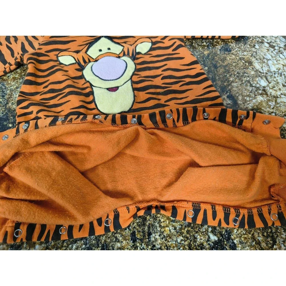 VTG Winnie The Pooh Tigger Jumpsuit Baby 12  Month Disney One Piece Embroidered